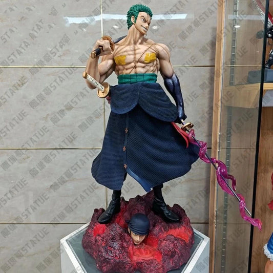 Dark Gray Zoro - The Sword Bearer & Five-Headed Eagle Interchangeable Statue | One Piece GK 50cm  | Figuras Anime Costa Rica, Modelo Coleccionable y Regalo