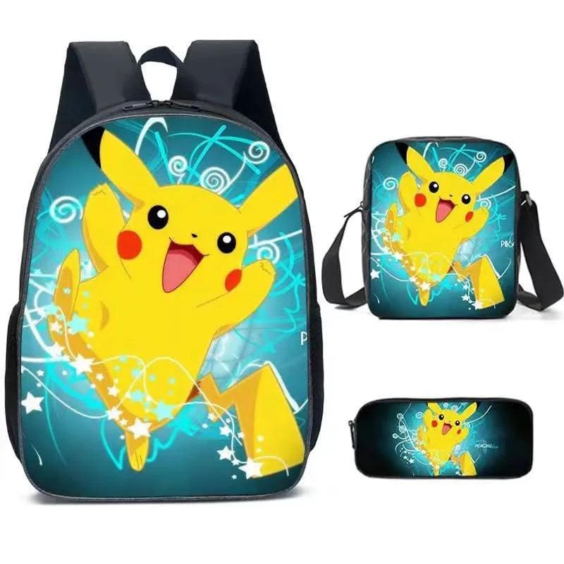 Mochila Escolar Pokémon para Niños - Pikachu Kawaii | Figuras Anime Costa Rica, Bolsa de Almacenamiento Grande para Viaje y Estudiantes, Juguete y Mochila para Niños - Tico Ofertas
