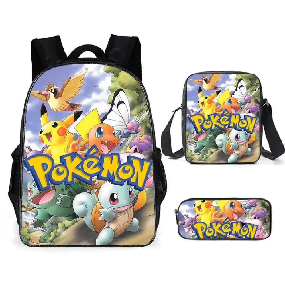 Mochila Escolar Pokémon para Niños - Pikachu Kawaii | Figuras Anime Costa Rica, Bolsa de Almacenamiento Grande para Viaje y Estudiantes, Juguete y Mochila para Niños - Tico Ofertas