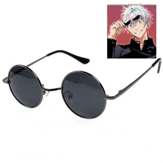 Gray Accesorios Anime Jujutsu Kaisen - Gojo Satoru Cosplay Black Glasses Steampunk Round Frame | Tienda Anime Costa Rica - Tico Ofertas