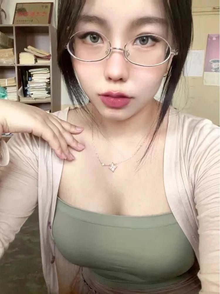 Gray Anime Style Cosplay Lower Half Frame Glasses Royal Elder Sister Lolita Decoration Glasses Hottie Take Photos Props Accessories