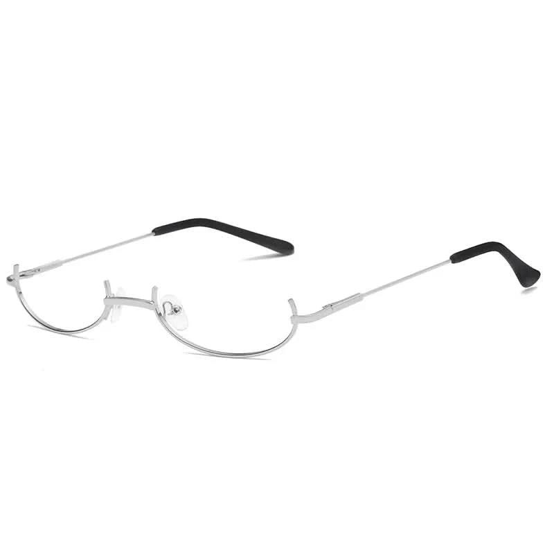 Dark Slate Gray Anime Style Cosplay Lower Half Frame Glasses Royal Elder Sister Lolita Decoration Glasses Hottie Take Photos Props Accessories