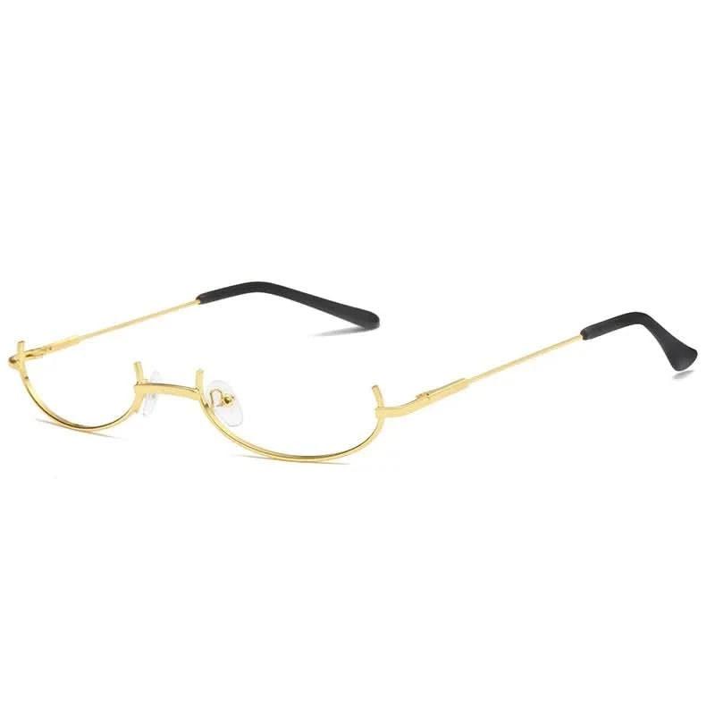 Dark Slate Gray Anime Style Cosplay Lower Half Frame Glasses Royal Elder Sister Lolita Decoration Glasses Hottie Take Photos Props Accessories