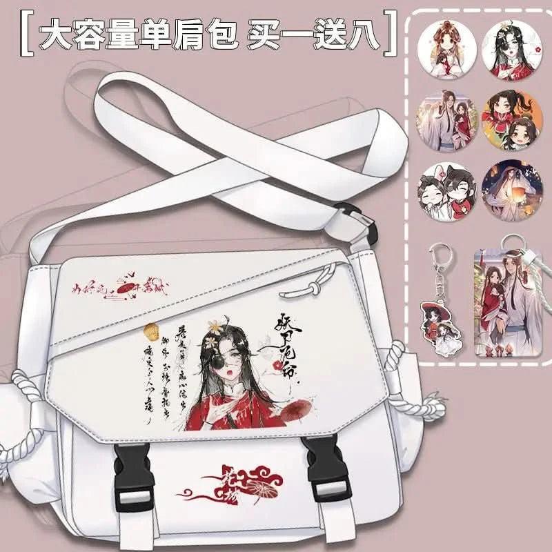 Bolsa de Cómic Anime Tian Guan Ci Fu - Cosplay de Hua Cheng y Xie Lian | Bolso Anime Costa Rica, Bolsa de Nylon de Alta Capacidad, Mensajero para Estudiantes, Regalo - Tico Ofertas