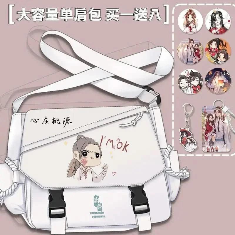 Bolsa de Cómic Anime Tian Guan Ci Fu - Cosplay de Hua Cheng y Xie Lian | Bolso Anime Costa Rica, Bolsa de Nylon de Alta Capacidad, Mensajero para Estudiantes, Regalo - Tico Ofertas