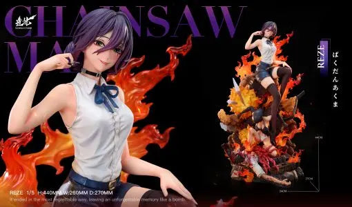 Black Estatuilla Chainsaw Man | Reze X Bomb Demon | Tienda Anime | Tico Ofertas