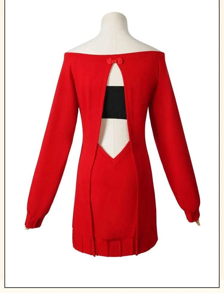 Beige Cosplay Anime FAMILY - Yor Forger / Yor Briar Mini Dress Rojo de Lana | Tienda Anime Costa Rica - Tico Ofertas