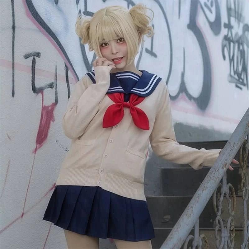 Dark Gray Cosplay Halloween - Anime Himiko Toga JK Uniform Sweater Coat con Peluca | Tienda Anime Costa Rica - Tico Ofertas