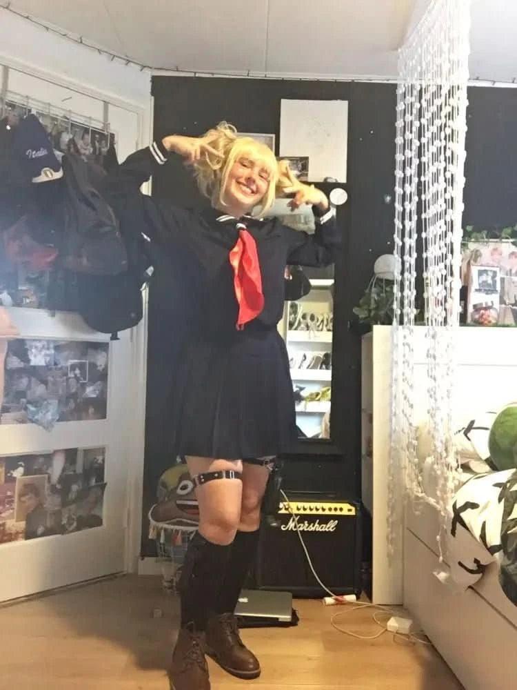 Dark Olive Green Cosplay Halloween - Anime Himiko Toga JK Uniform Sweater Coat con Peluca | Tienda Anime Costa Rica - Tico Ofertas