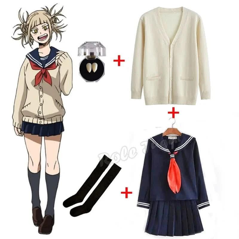 Dark Slate Gray Cosplay Halloween - Anime Himiko Toga JK Uniform Sweater Coat con Peluca | Tienda Anime Costa Rica - Tico Ofertas
