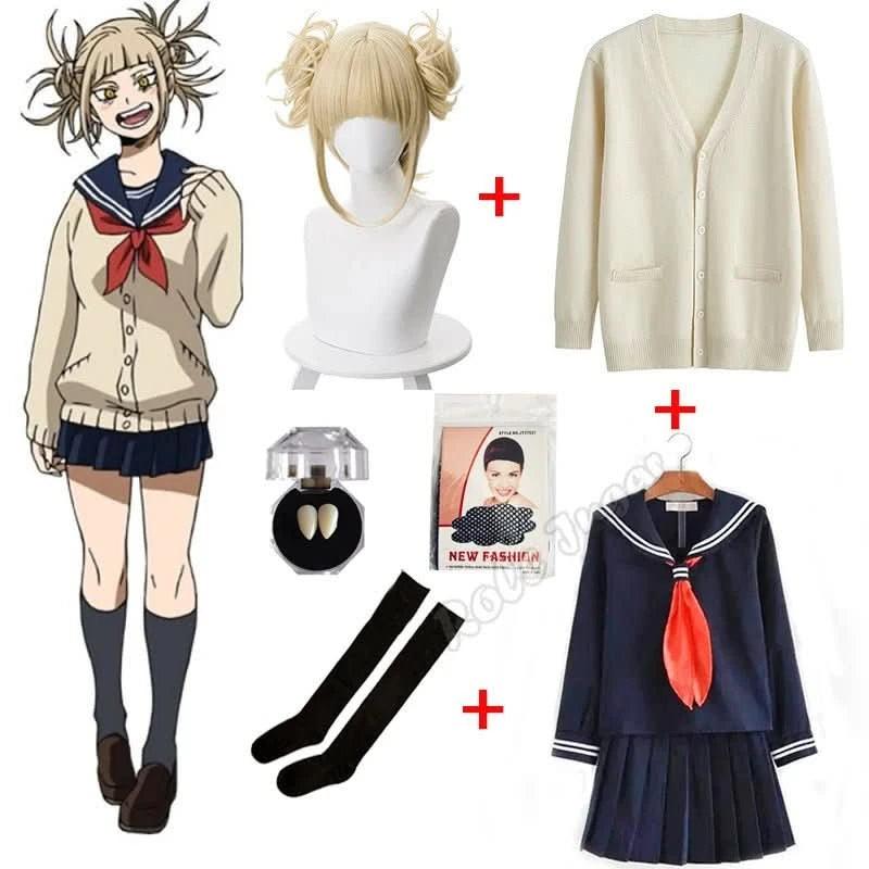 Dark Slate Gray Cosplay Halloween - Anime Himiko Toga JK Uniform Sweater Coat con Peluca | Tienda Anime Costa Rica - Tico Ofertas