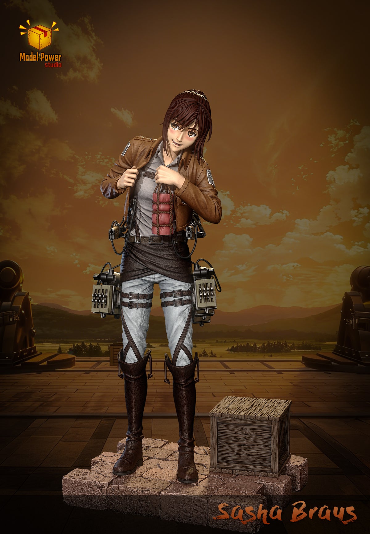 Estatuilla Attack On Titan | Sasha Braus | Model Power Studio | Tienda Anime | Tico Ofertas Model Power Studio