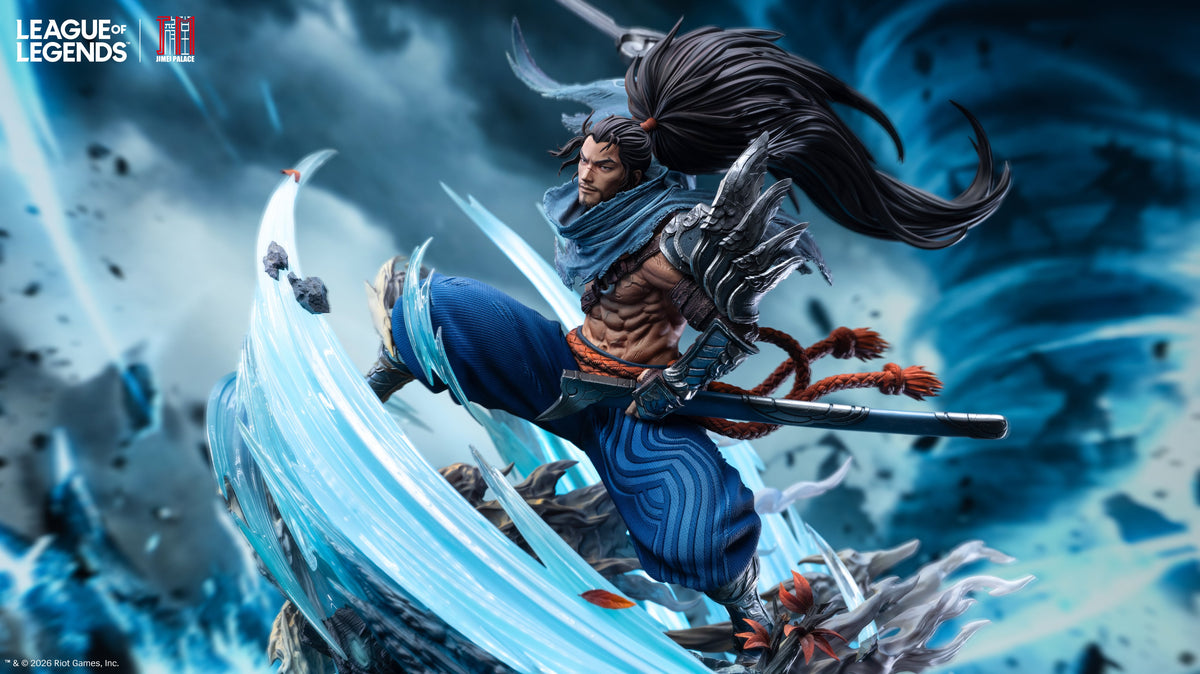 Estatuilla League of Legends | Yasuo The Unforgiven Scale Statue LED | JIMEI PALACE Studio | Tienda Anime | Tico Ofertas JIMEI PALACE Studio