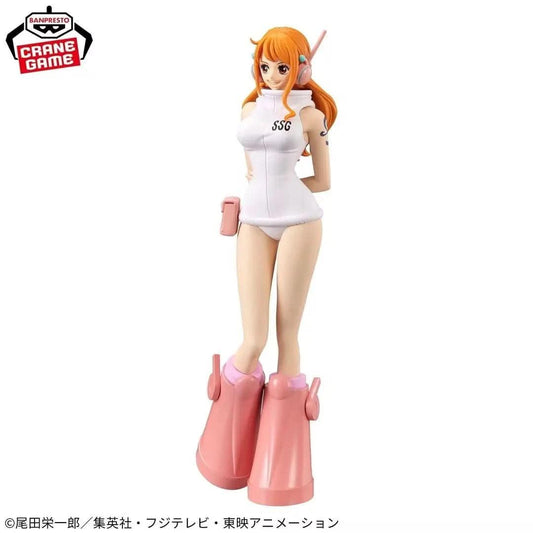 Pink Figura Anime One Piece 17cm - Nami, Luffy y Sanji | Serie DXF The Grandline Egghead | Modelo de PVC para Regalo de Cumpleaños en Costa Rica