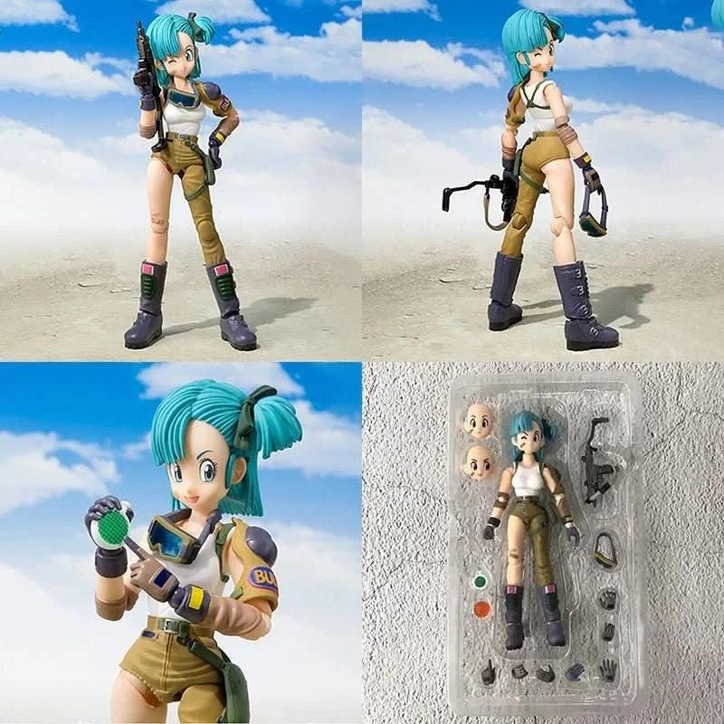 Light Gray Figura de Acción Anime Dragon Ball - Bulma y Son Goku de 13.5cm | Muñeco Coleccionable de PVC SHF | Modelo de la Infancia de Goku en Costa Rica