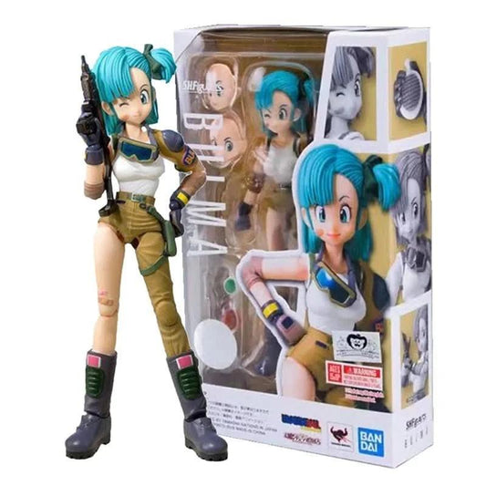 Gray Figura de Acción Anime Dragon Ball - Bulma y Son Goku de 13.5cm | Muñeco Coleccionable de PVC SHF | Modelo de la Infancia de Goku en Costa Rica