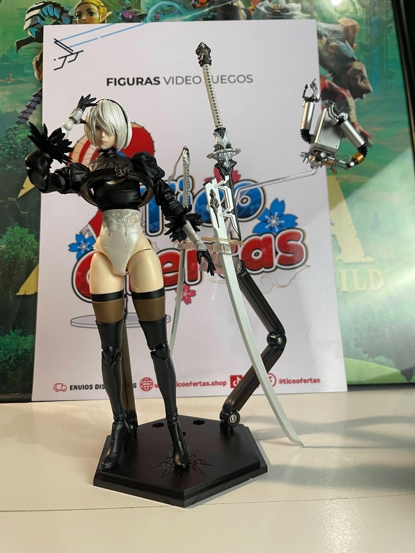 Figura de Acción Play Arts Kai - NieR 2B Tipo B DX Edición Deluxe 26CM | Tienda Anime Costa Rica - Tico Ofertas - Tico Ofertas
