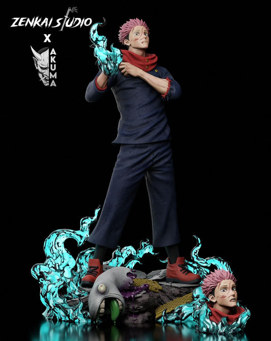 Black figura de Yuji Itadori y Ryomen Sukuna de Zenkai Studio, ideal para los fanáticos de Jujutsu Kaisen y los coleccionistas de figuras GK | Figuras Anime Costa Rica