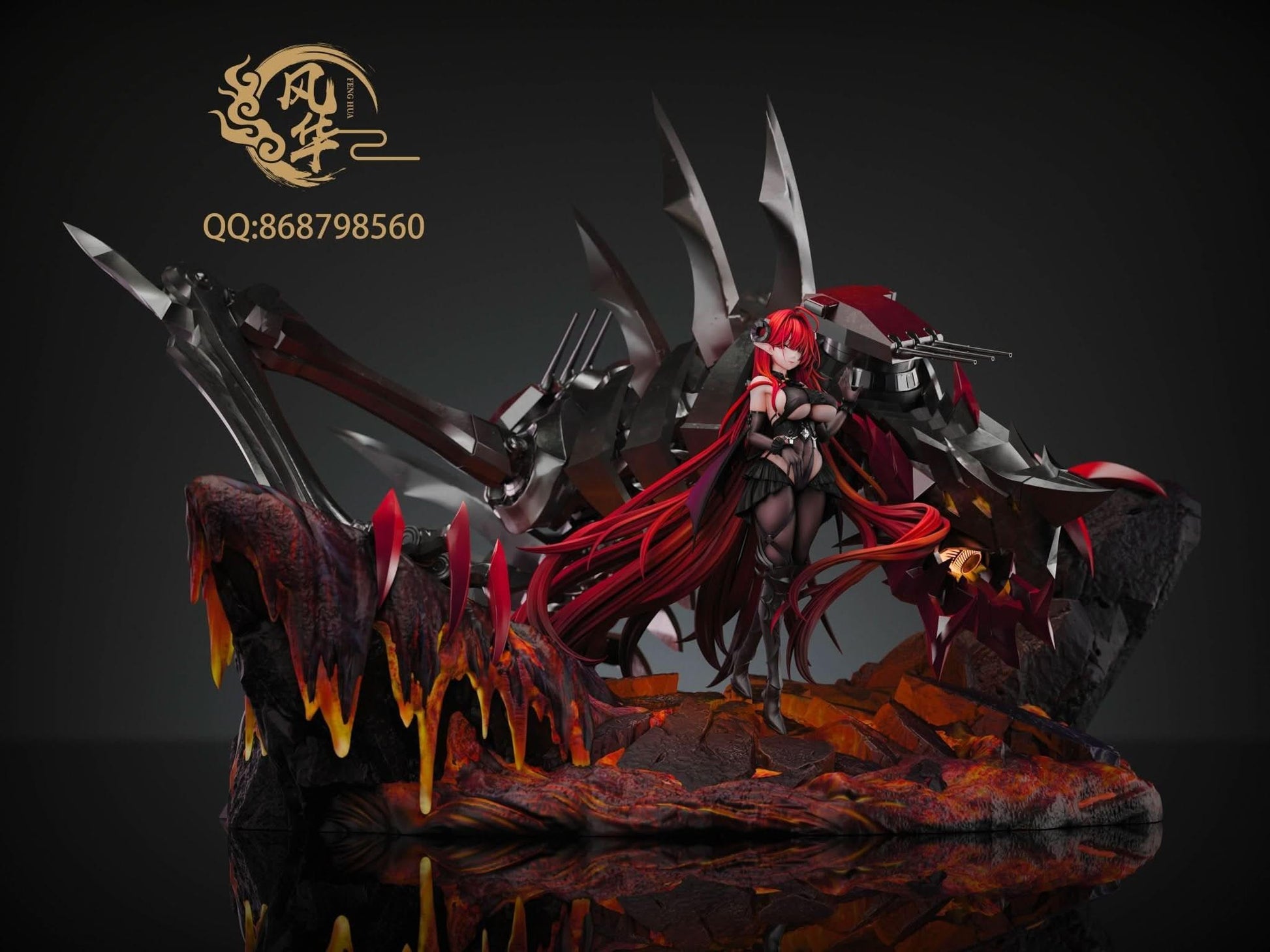 Black Figura Feng Hua Studio - Azur Lane MAX Hindenburg Statue GK | Figuras Anime Costa Rica, Modelo Coleccionable Premium  | Tico ofertas