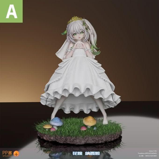 Dark Slate Gray Figura Genshin Impact - Nahida en Vestido de Novia | Figuras Anime Costa Rica, Creada por PP Jiang Studio, Modelo de Colección Exclusiva