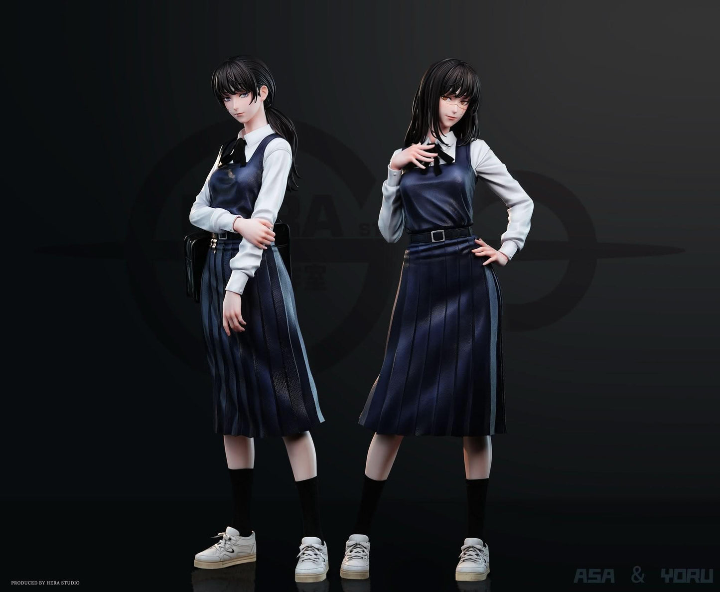 Black Figura HeRa Studio - Chainsaw Man Asa Mitaka & Yoru GK Statue | Figuras Anime Costa Rica, Modelo Coleccionable Premium  | Tico ofertas