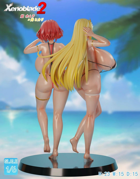 Dark Gray Figura SC Studio - Xenoblade Pyra & Mythra Swimsuit Edition | Figuras Anime Costa Rica, TODO EN ANIME | Tico ofertas