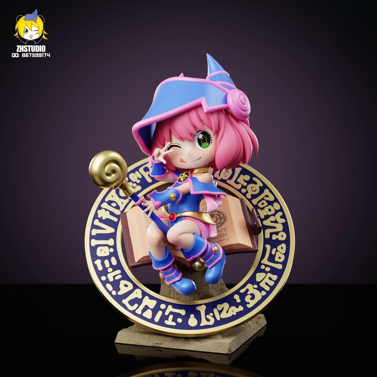 Black Figura ZH Studio - Spy x Family Anya Forger COS Dark Magician Girl GK Statue | Figuras Anime Costa Rica, Modelo Coleccionable Premium  | Tico ofertas