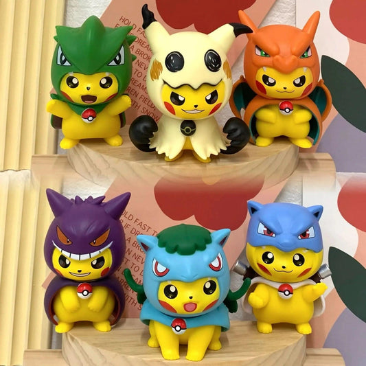 Figuras Pokémon 8-9CM - Pikachu Cosplay Bulbasaur, Gengar, Blastoise y Charizard | Tienda Anime Costa Rica - Tico Ofertas - Tico Ofertas