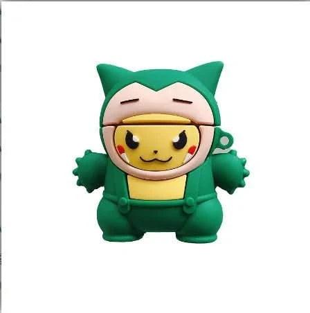 Dark Slate Gray Funda Protectora Pokémon para AirPods 1, 2, 3 y Pro - Pikachu | Figuras Anime Costa Rica, Estuche de Auriculares Inalámbricos, Colección y Regalo