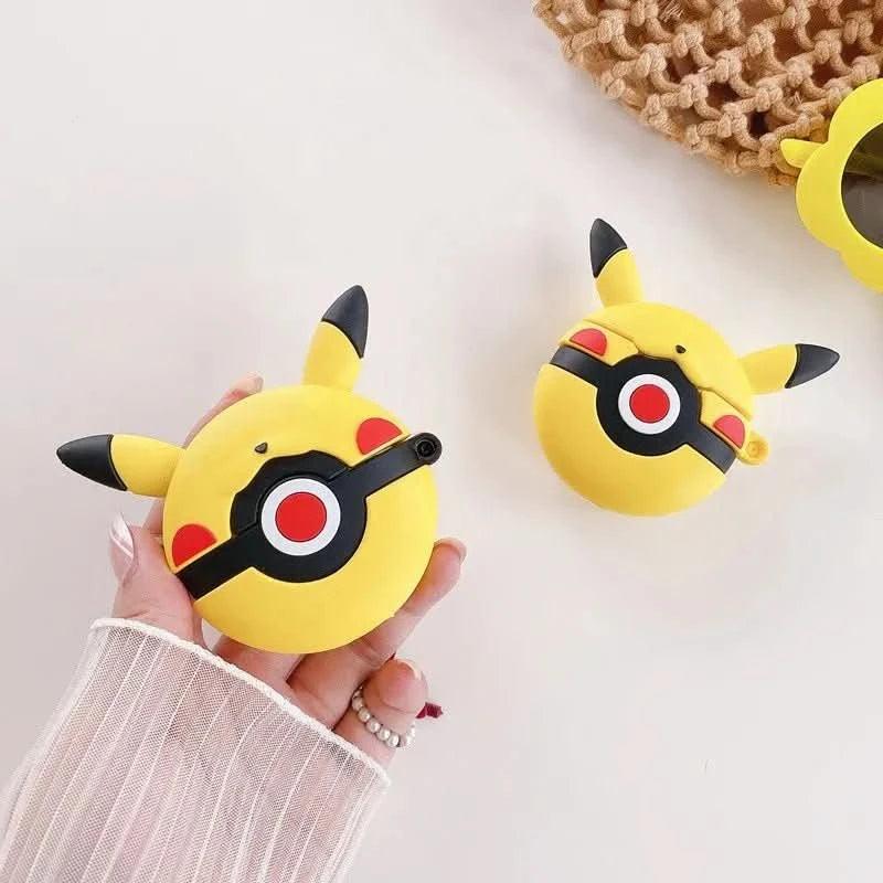 Light Gray Funda Protectora Pokémon para AirPods 1, 2, 3 y Pro - Pikachu | Figuras Anime Costa Rica, Estuche de Auriculares Inalámbricos, Colección y Regalo