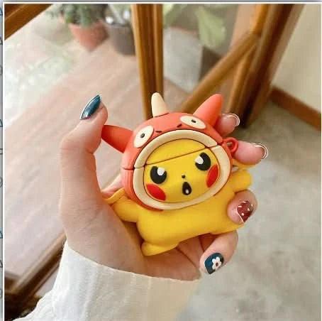 Tan Funda Protectora Pokémon para AirPods 1, 2, 3 y Pro - Pikachu | Figuras Anime Costa Rica, Estuche de Auriculares Inalámbricos, Colección y Regalo
