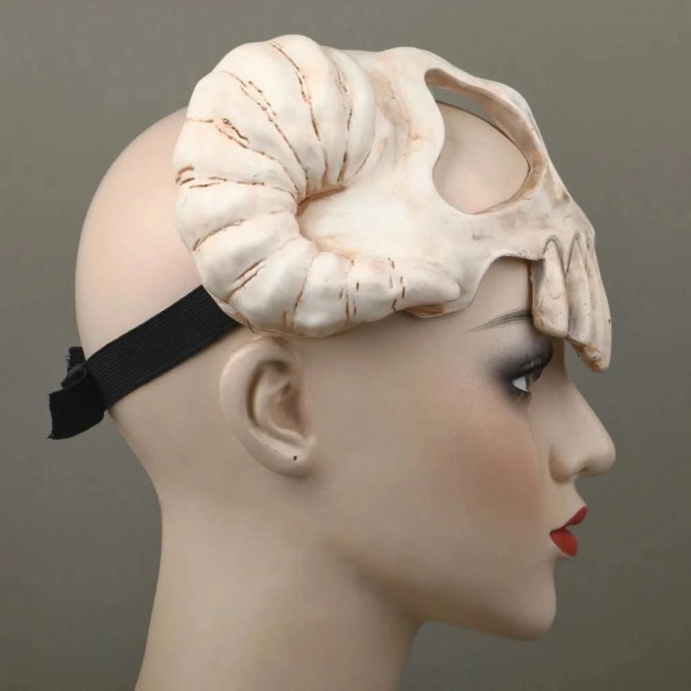 Dim Gray Máscara de Anime Bleach - Neliel, Casco de Cuernos de Cabra, Guerra Milenaria | Figuras Anime Costa Rica, Accesorios de Halloween, Prop de Calavera