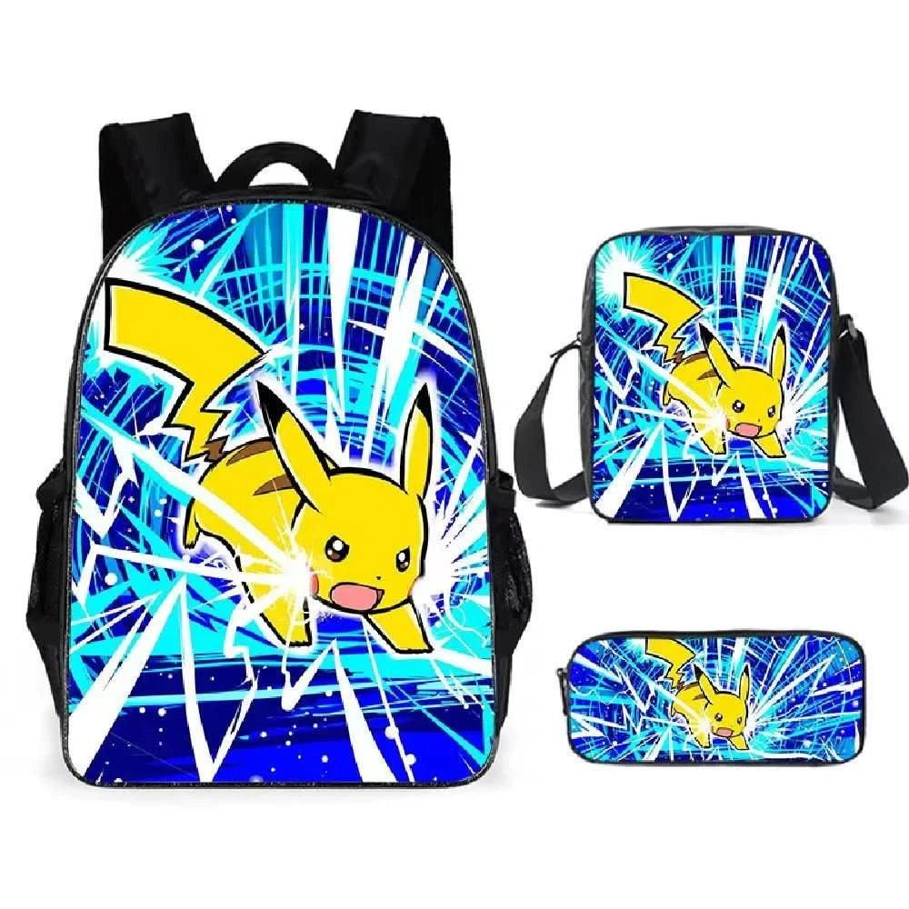 Mochila Escolar Pokémon para Niños - Pikachu Kawaii | Figuras Anime Costa Rica, Bolsa de Almacenamiento Grande para Viaje y Estudiantes, Juguete y Mochila para Niños - Tico Ofertas