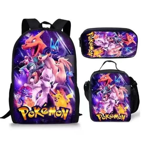 Mochila Escolar Pokémon para Niños - Pikachu Kawaii | Figuras Anime Costa Rica, Bolsa de Almacenamiento Grande para Viaje y Estudiantes, Juguete y Mochila para Niños - Tico Ofertas