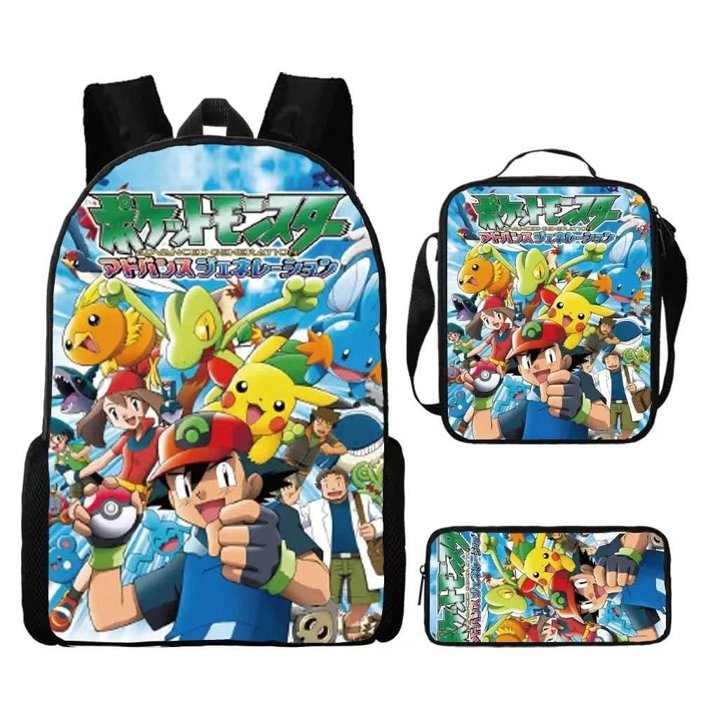 Mochila Escolar Pokémon para Niños - Pikachu Kawaii | Figuras Anime Costa Rica, Bolsa de Almacenamiento Grande para Viaje y Estudiantes, Juguete y Mochila para Niños - Tico Ofertas