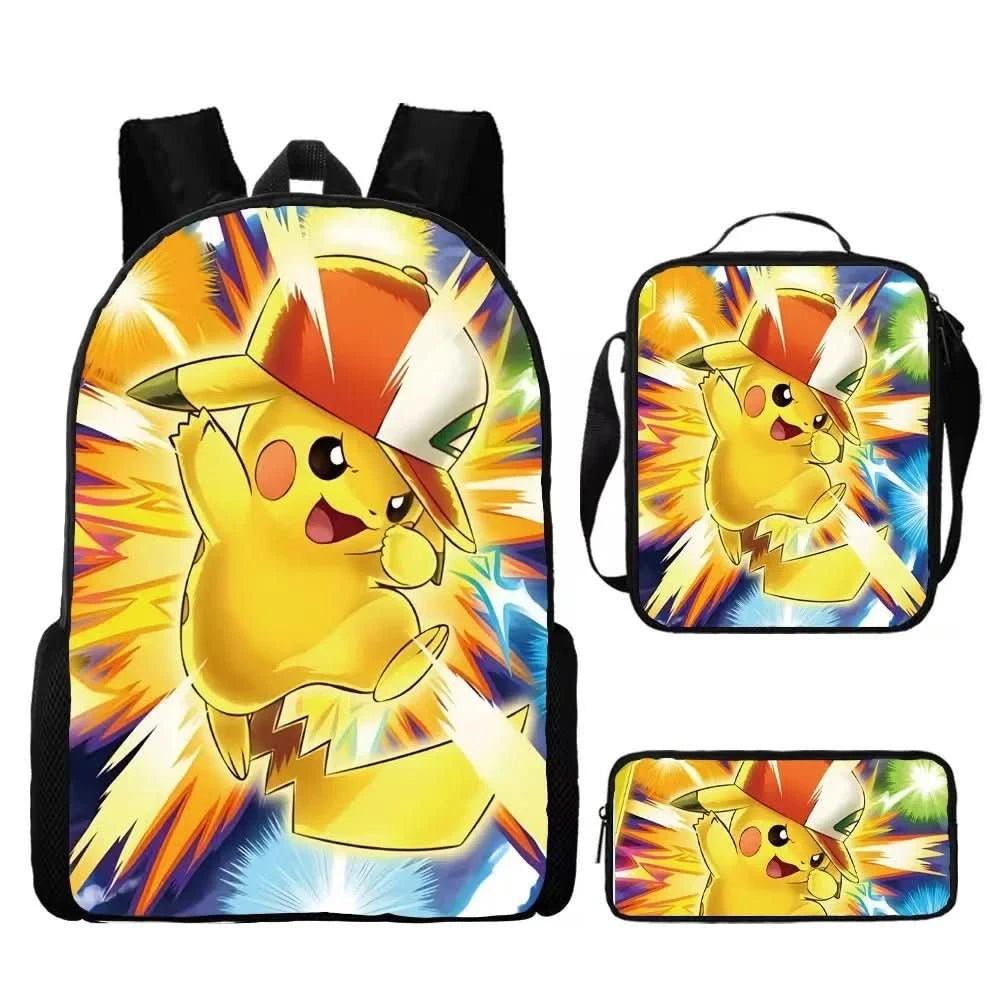 Mochila Escolar Pokémon para Niños - Pikachu Kawaii | Figuras Anime Costa Rica, Bolsa de Almacenamiento Grande para Viaje y Estudiantes, Juguete y Mochila para Niños - Tico Ofertas