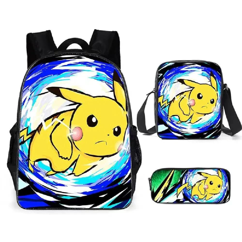 Mochila Escolar Pokémon para Niños - Pikachu Kawaii | Figuras Anime Costa Rica, Bolsa de Almacenamiento Grande para Viaje y Estudiantes, Juguete y Mochila para Niños - Tico Ofertas