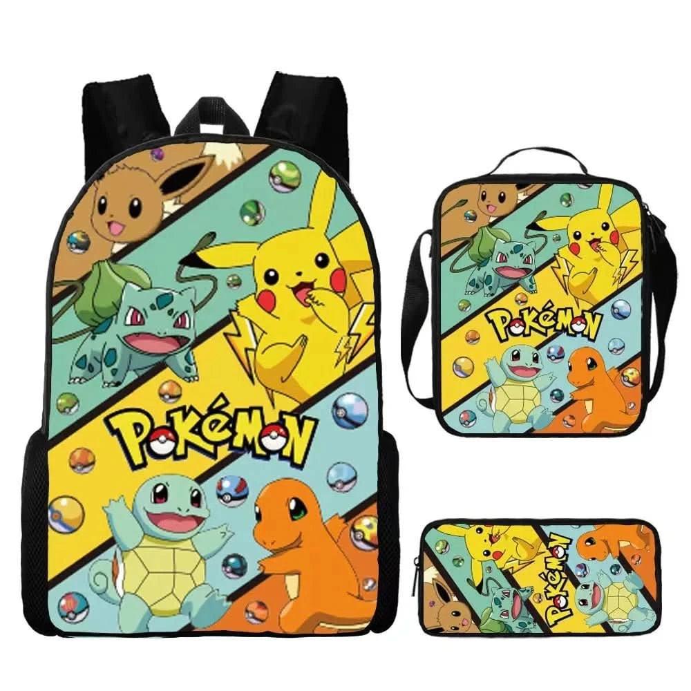 Mochila Escolar Pokémon para Niños - Pikachu Kawaii | Figuras Anime Costa Rica, Bolsa de Almacenamiento Grande para Viaje y Estudiantes, Juguete y Mochila para Niños - Tico Ofertas