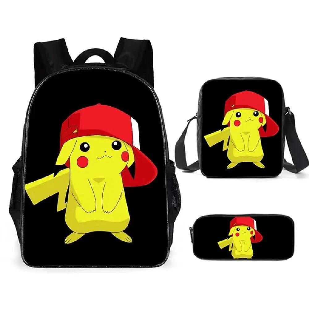 Mochila Escolar Pokémon para Niños - Pikachu Kawaii | Figuras Anime Costa Rica, Bolsa de Almacenamiento Grande para Viaje y Estudiantes, Juguete y Mochila para Niños - Tico Ofertas