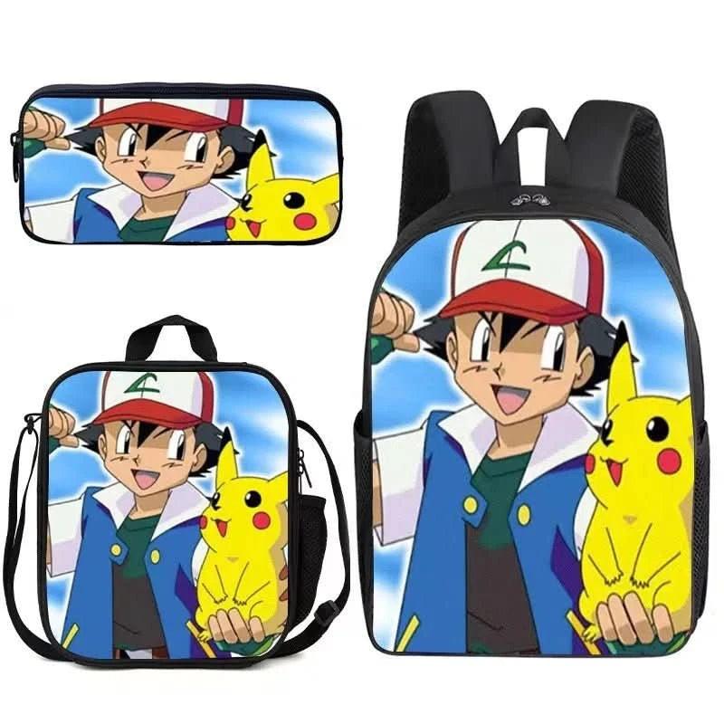 Mochila Escolar Pokémon para Niños - Pikachu Kawaii | Figuras Anime Costa Rica, Bolsa de Almacenamiento Grande para Viaje y Estudiantes, Juguete y Mochila para Niños - Tico Ofertas