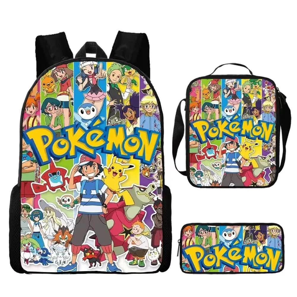 Mochila Escolar Pokémon para Niños - Pikachu Kawaii | Figuras Anime Costa Rica, Bolsa de Almacenamiento Grande para Viaje y Estudiantes, Juguete y Mochila para Niños - Tico Ofertas
