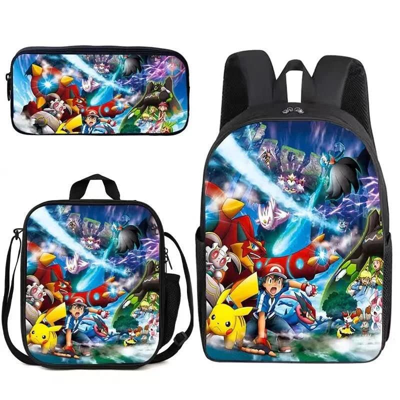 Mochila Escolar Pokémon para Niños - Pikachu Kawaii | Figuras Anime Costa Rica, Bolsa de Almacenamiento Grande para Viaje y Estudiantes, Juguete y Mochila para Niños - Tico Ofertas