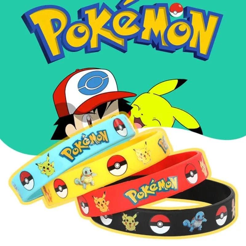 Light Sea Green Pack de 12 Pulseras Pokémon - Pikachu y Charmander | Figuras Anime Costa Rica, Figuras de Acción en Anime, Pulseras de Silicona para Niños, Fiesta y Cosplay