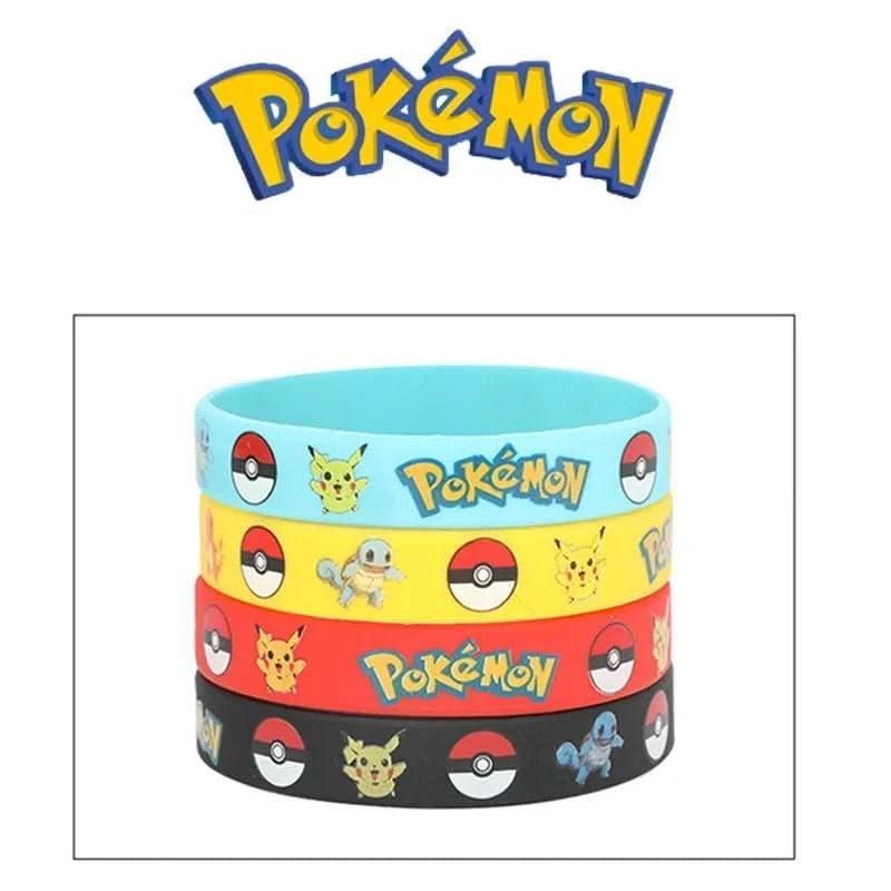 Dark Slate Gray Pack de 12 Pulseras Pokémon - Pikachu y Charmander | Figuras Anime Costa Rica, Figuras de Acción en Anime, Pulseras de Silicona para Niños, Fiesta y Cosplay