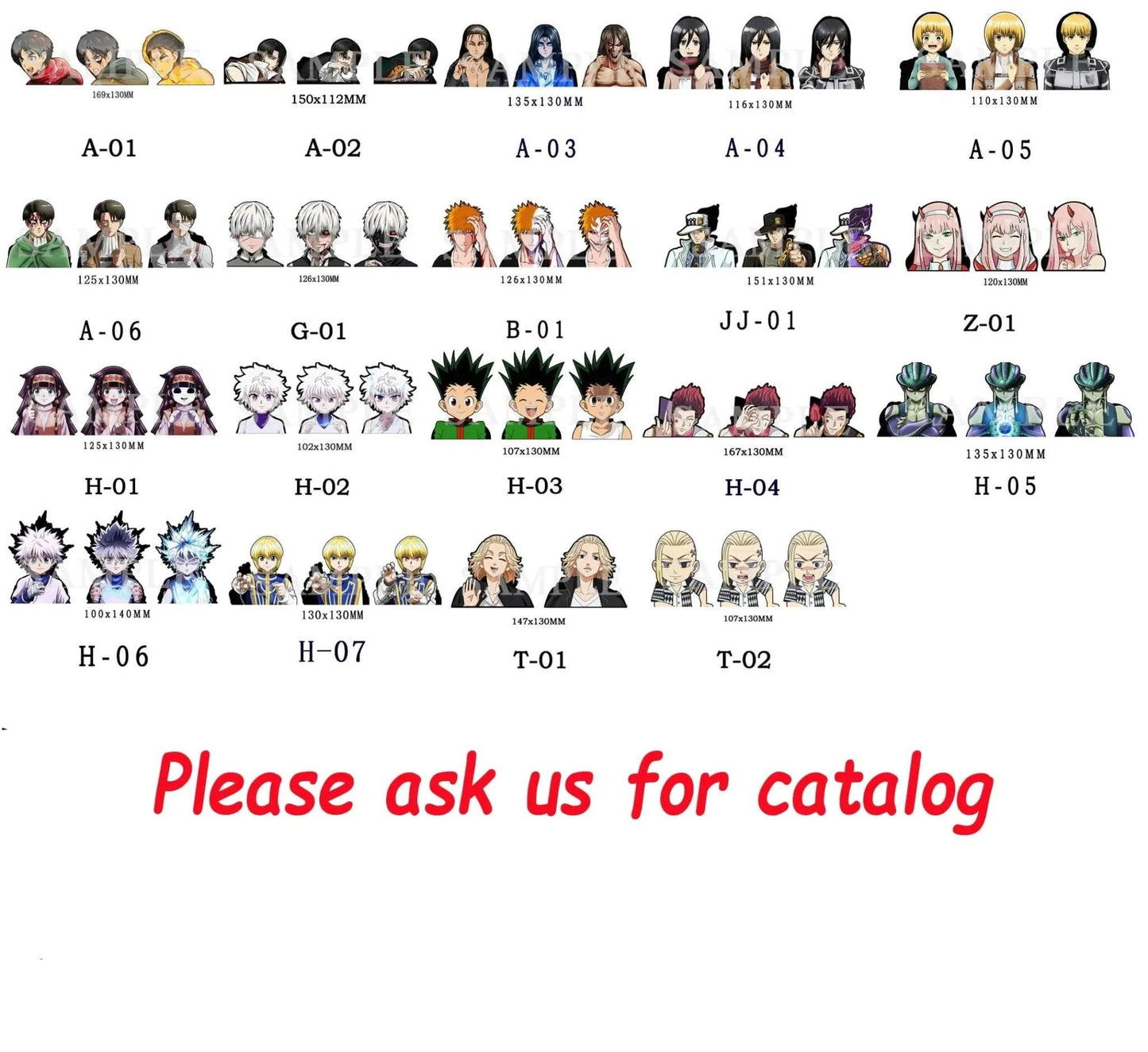 Dark Slate Gray Stickers 3D Anime Chainsaw Man Power - Motion Car Decor | Tienda Anime Costa Rica - Tico Ofertas