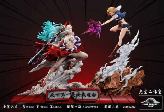 Black Estatuilla One Piece x Dragon Ball | Android 18 vs Yamato | Light and Dust Studio | Serie Tenkaichi Beauty Martial Budokai #1 | Tico Ofertas