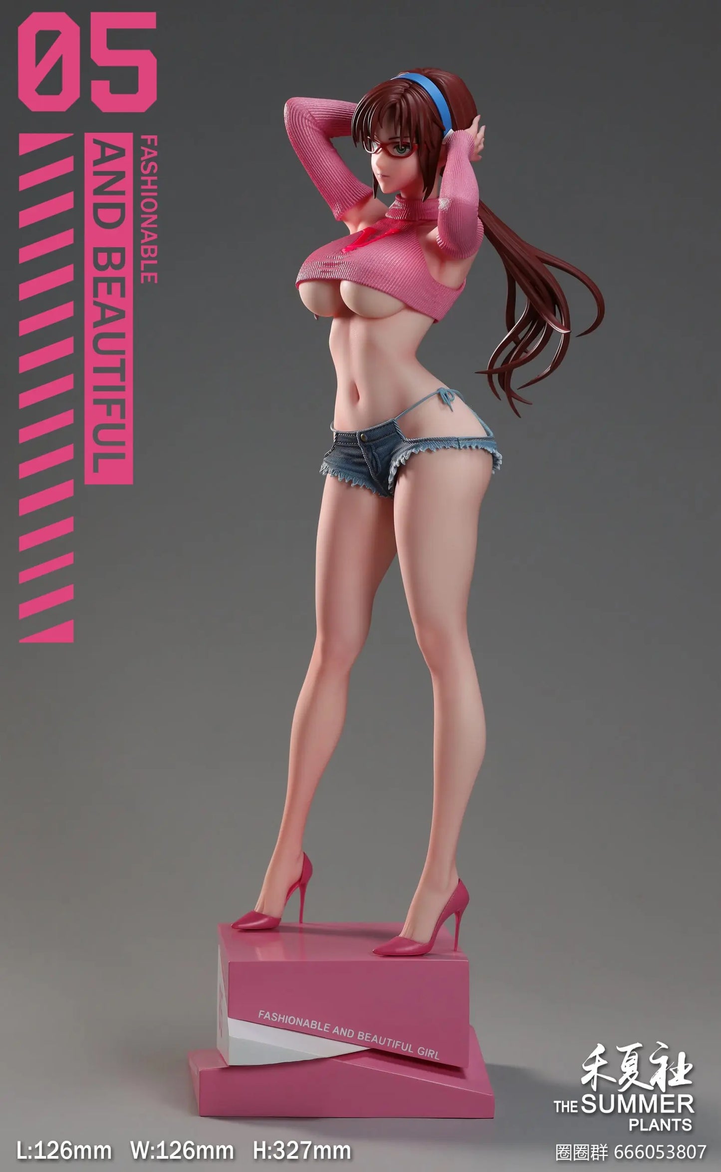 Dim Gray Estatuilla Neon Genesis Evangelion | Mari Makinami Illustrious | THE SUMMER PLANTS Studio | Summer Girlfriend Series | Tico Ofertas