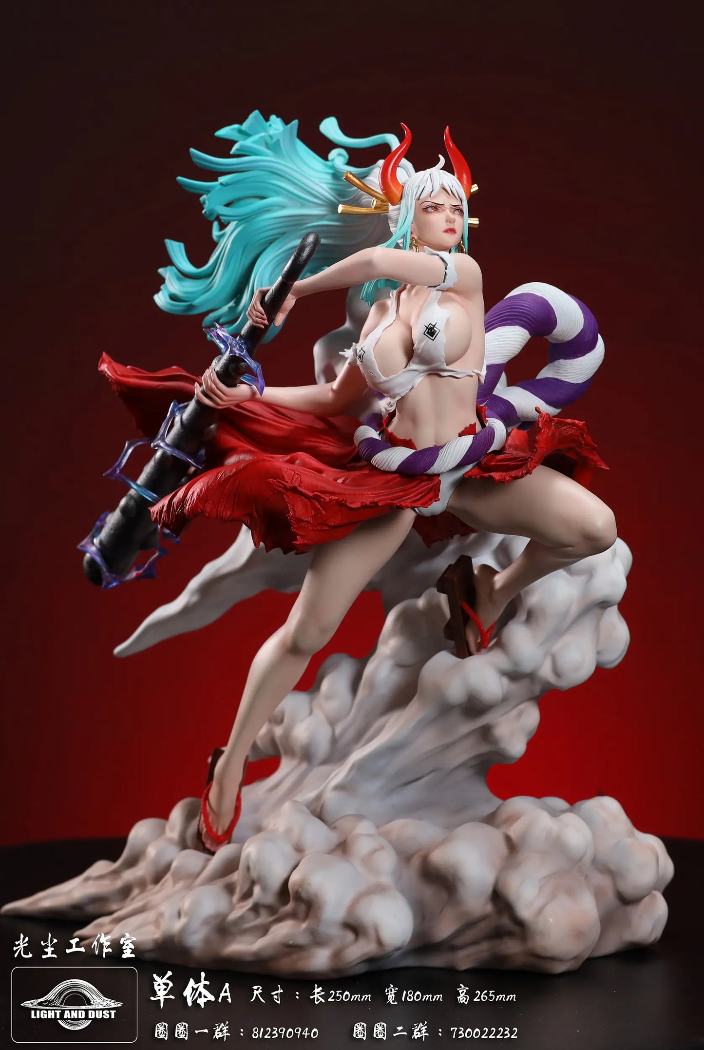Black Estatuilla One Piece x Dragon Ball | Android 18 vs Yamato | Light and Dust Studio | Serie Tenkaichi Beauty Martial Budokai #1 | Tico Ofertas
