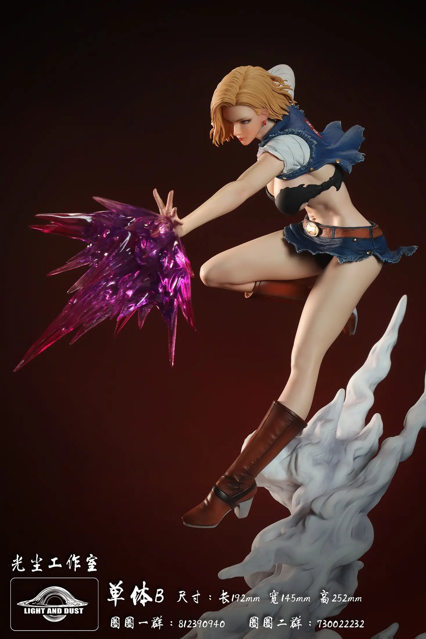 Black Estatuilla One Piece x Dragon Ball | Android 18 vs Yamato | Light and Dust Studio | Serie Tenkaichi Beauty Martial Budokai #1 | Tico Ofertas