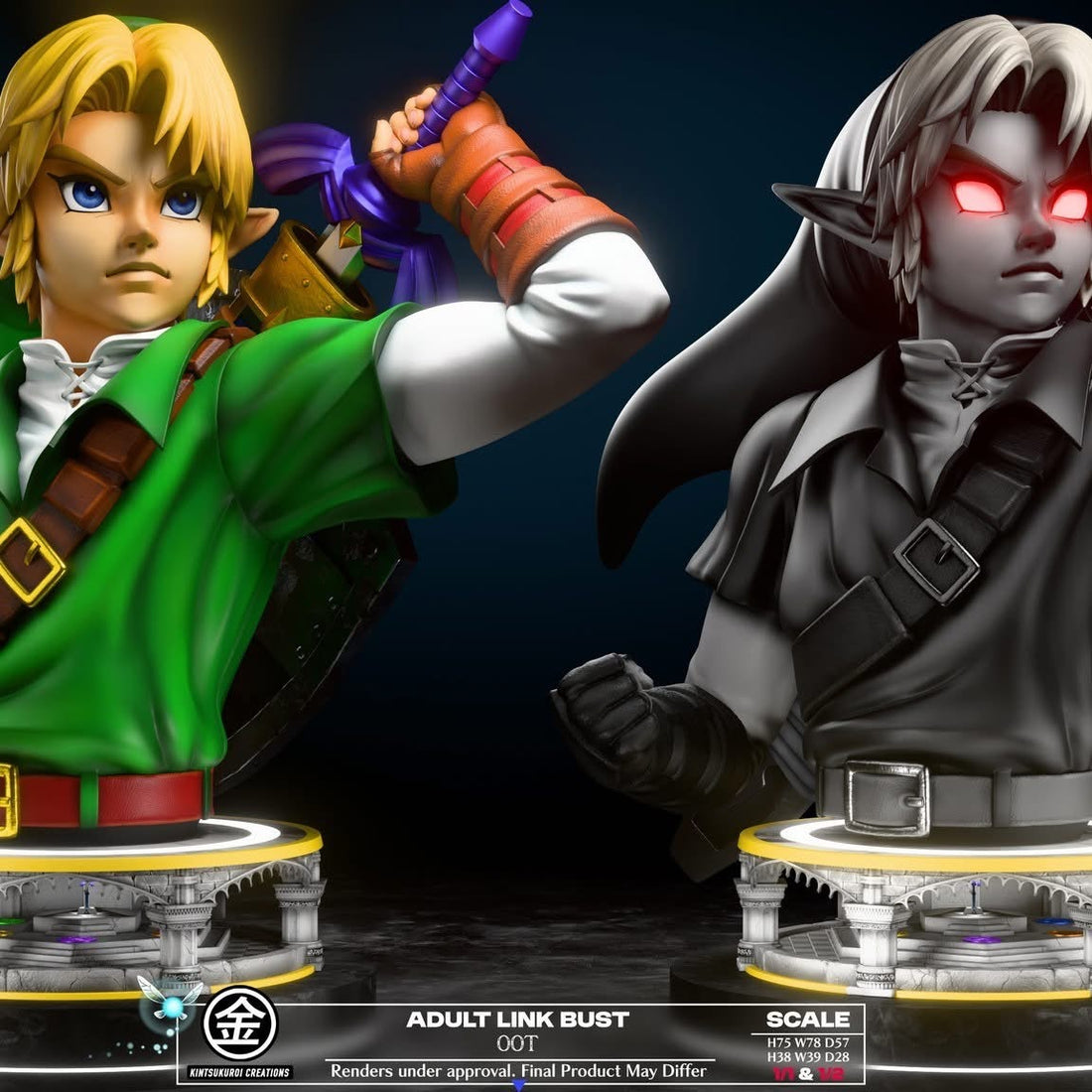 Estatuilla The Legend of Zelda | Adult Link & Dark Link | Tienda Anime | Bust 1/2 & 1/1 | Tico Ofertas